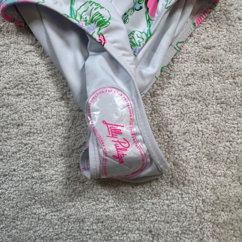 Lilly Pulitzer Rashguard One Piece Womens 8 Randee Orchids On The Avenue UPF - Picture 7 of 9